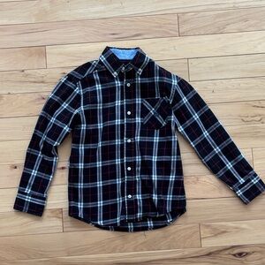 Chaps Black and Red Plaid Kids Button-Down Shirt